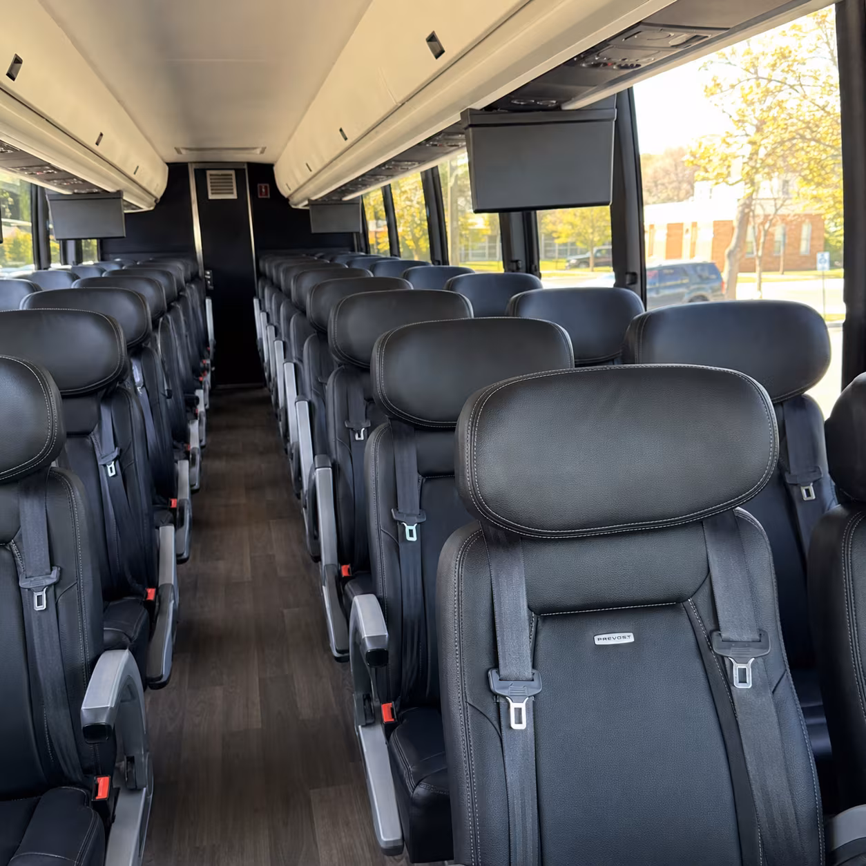 boulder 45 passenger charter bus inside