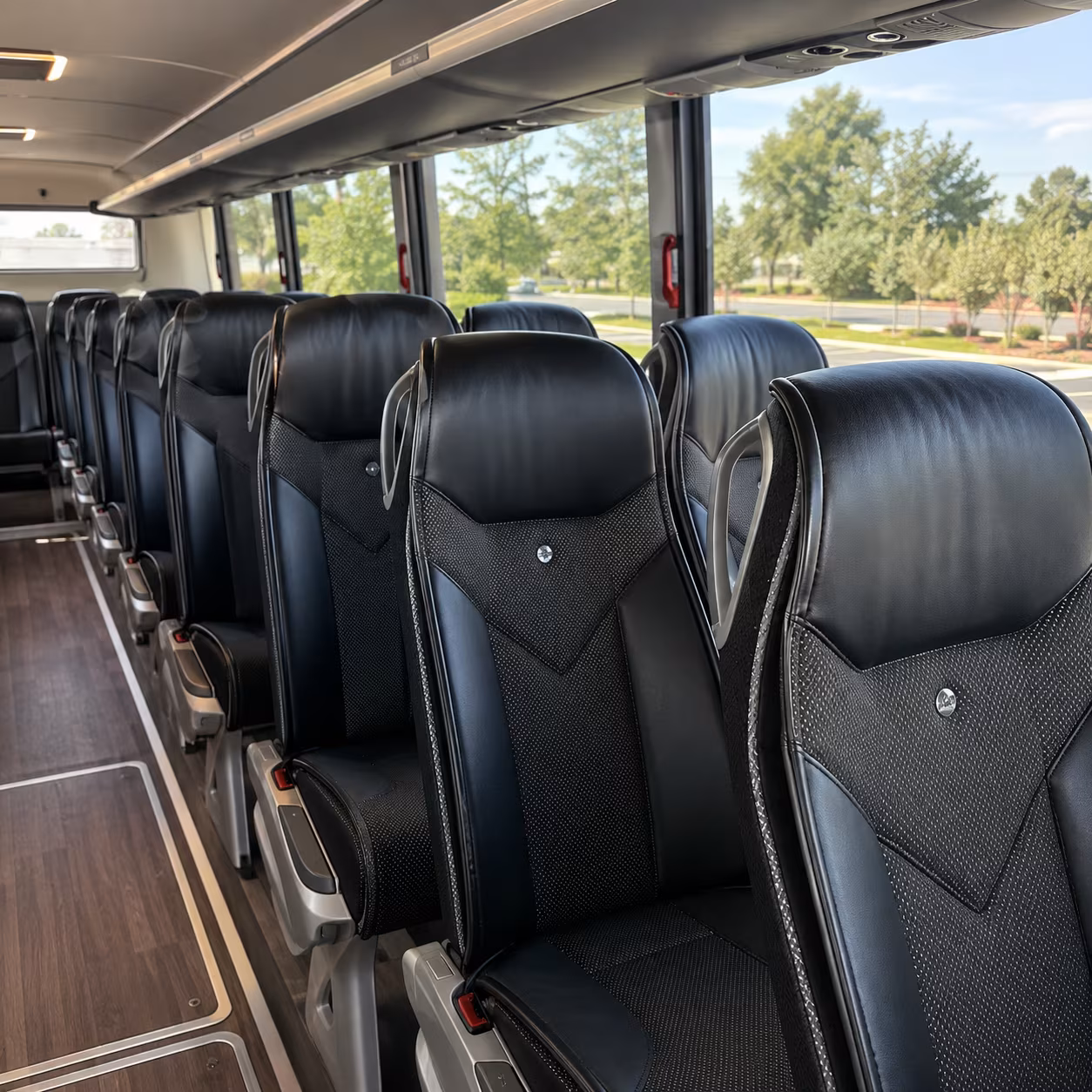 boulder 45 passenger charter bus interior