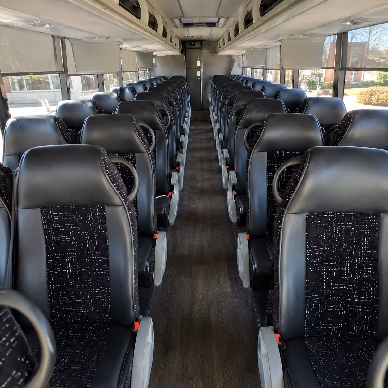 boulder 54 passenger charter bus inside