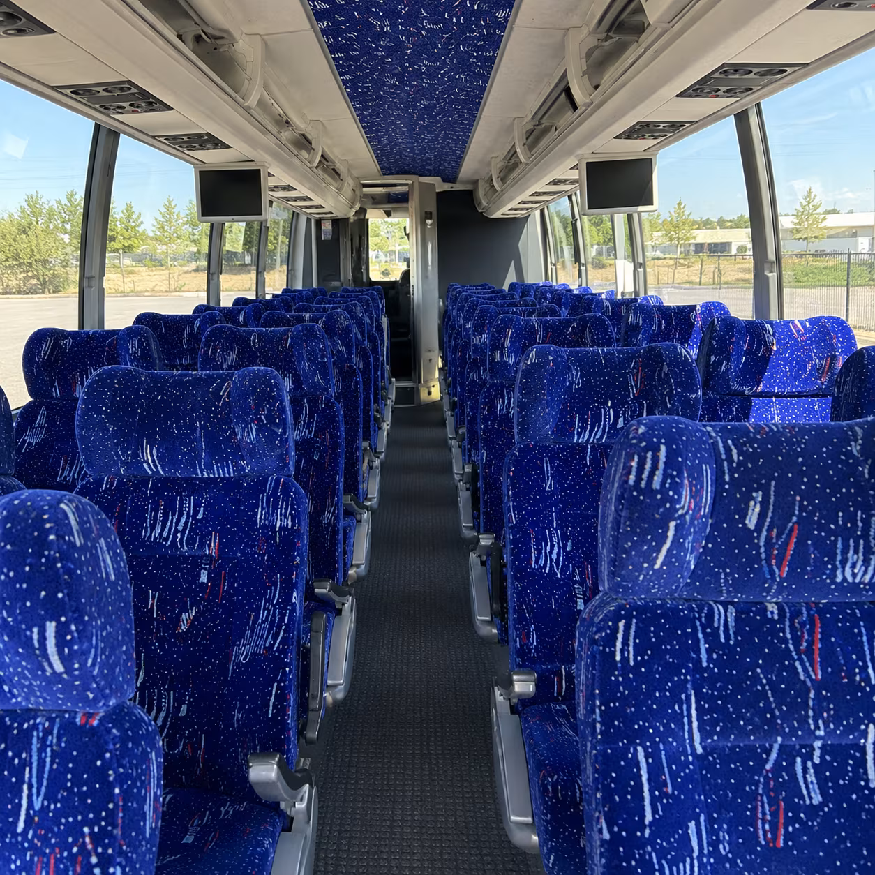 boulder 54 passenger charter bus interior