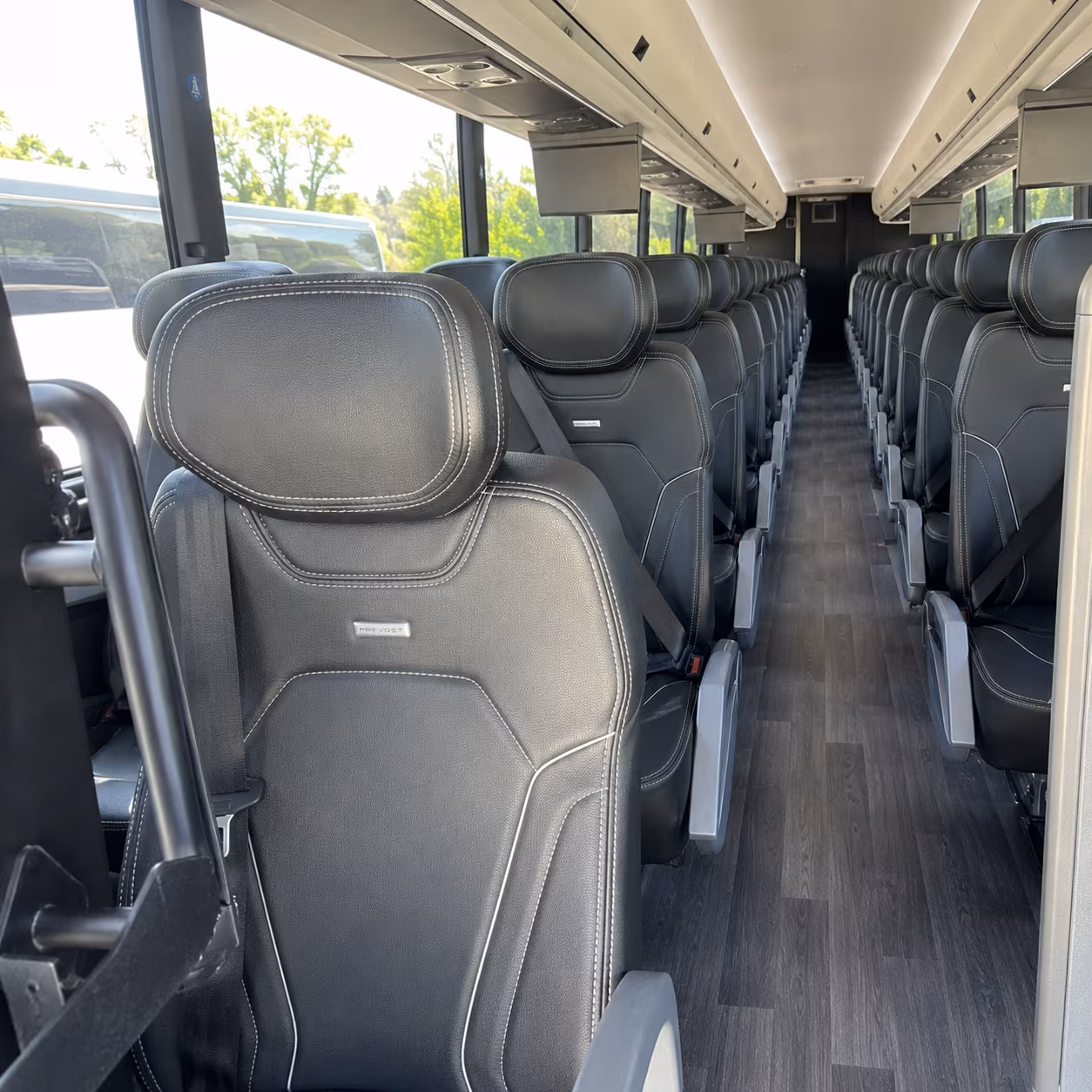 boulder charter bus inside