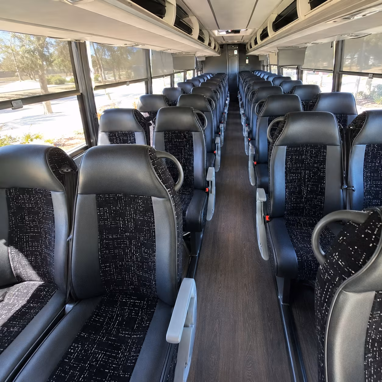boulder charter bus interior