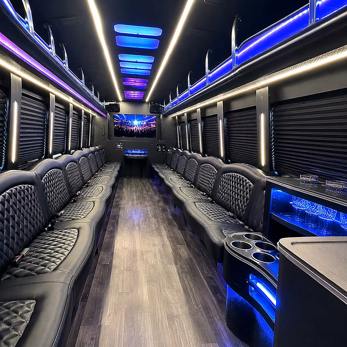 boulder party bus interior